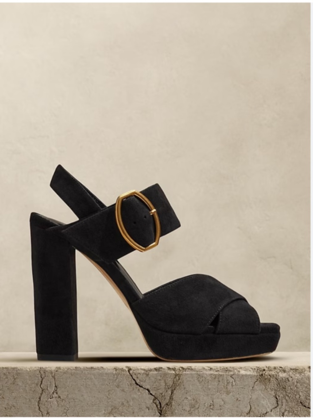 NWT Banana Republic Ravello Suede Platform Sandal size 9